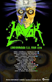 HAVOK Announce Summer Tour of Latin America