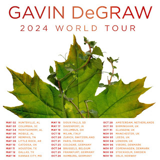 GAVIN DEGRAW TO CROSS THE GLOBE ON 2024 WORLD TOUR